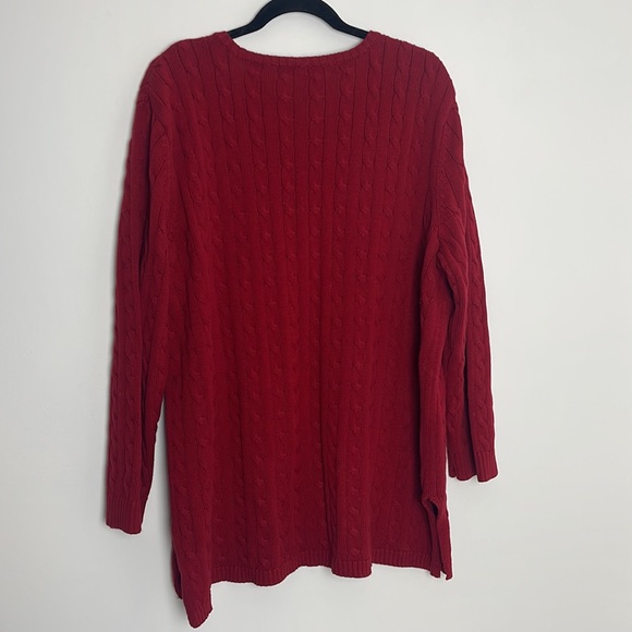 Lauren Ralph Lauren red v neck sweater size 3x - Picture 4 of 4